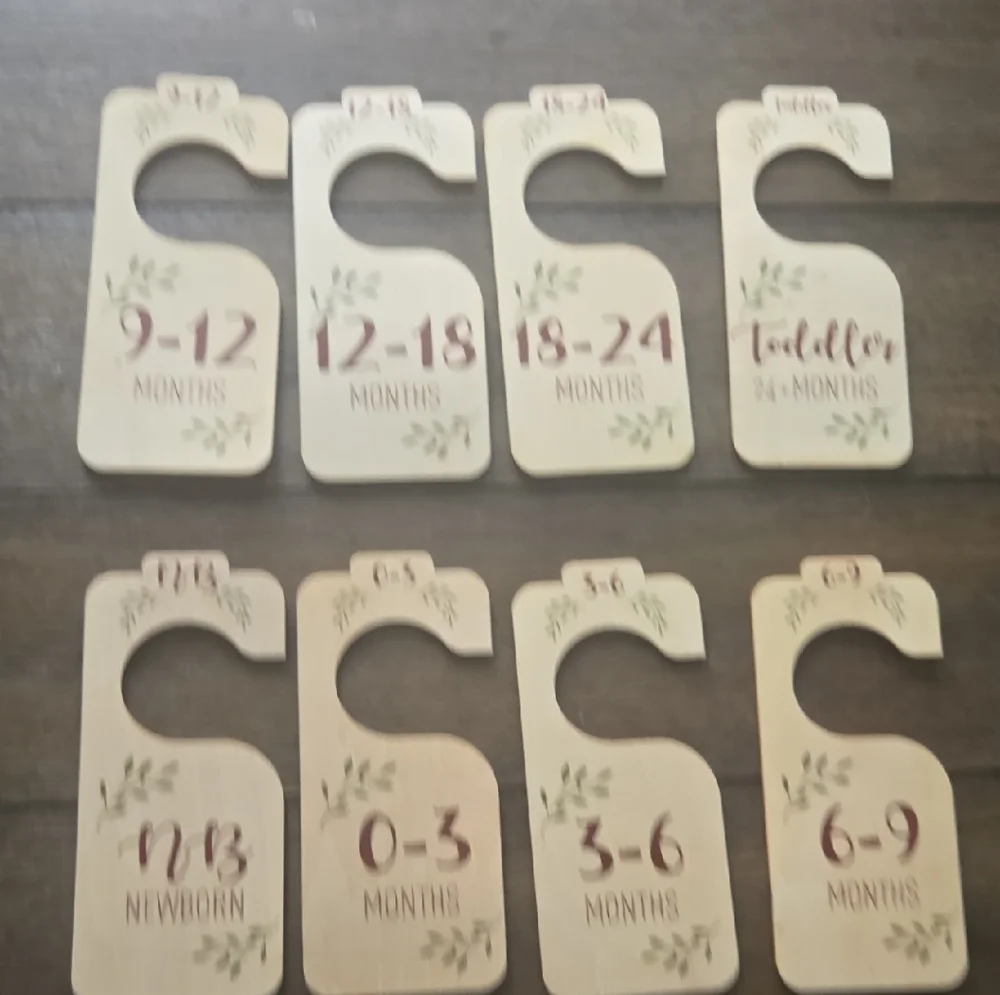 Neutral Beige Nursery Closet Size Hangers - Set of 8